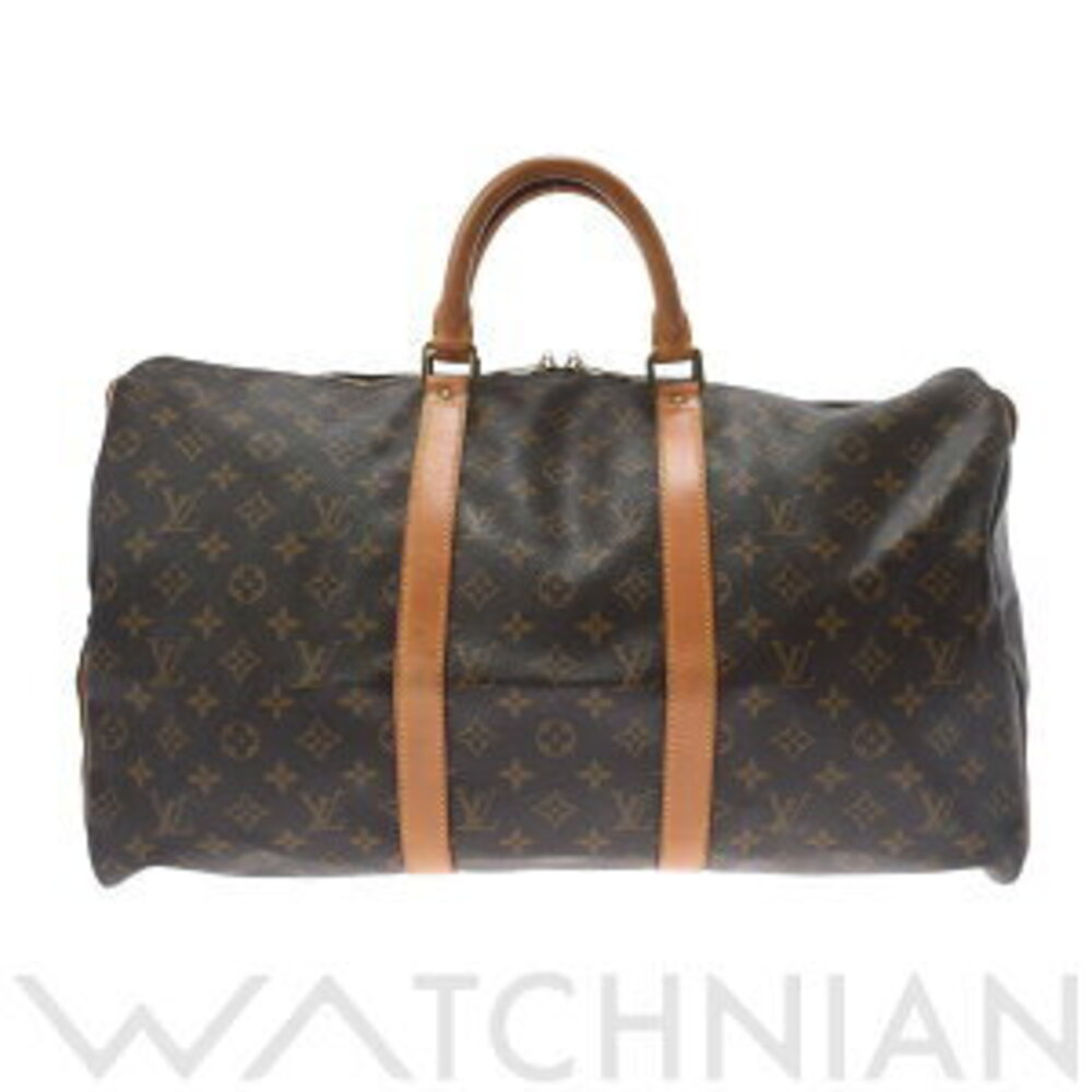 Louis Vuitton Keepall Monogram Bag Brown Canvas Boston